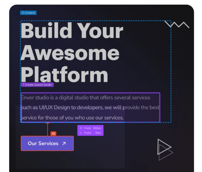 Spacing and measurement overlays