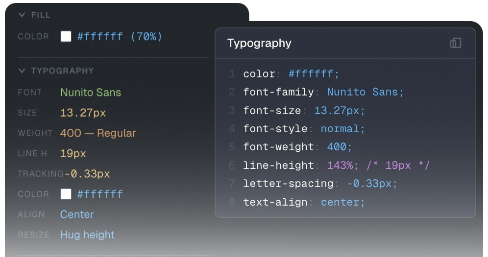 Typography and colors