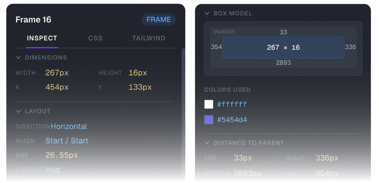 Inspect any element in SpecPeek